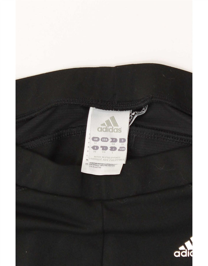 Adidas Climacool Capri Leggings para mujer UK 12 Mediano Negro Poliéster