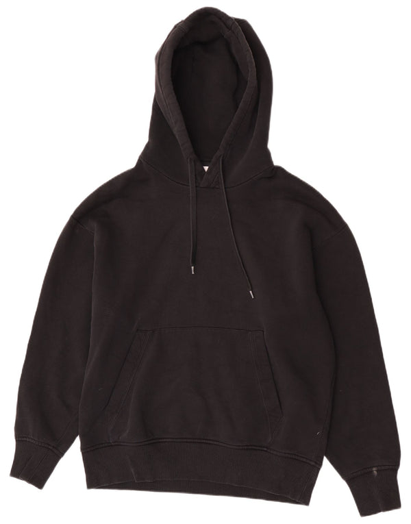 Zara Hombre Sudadera Con Capucha Jersey Pequeño Negro