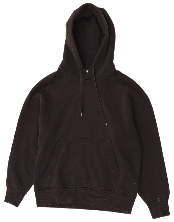 Zara Hombre Sudadera Con Capucha Jersey Pequeño Negro