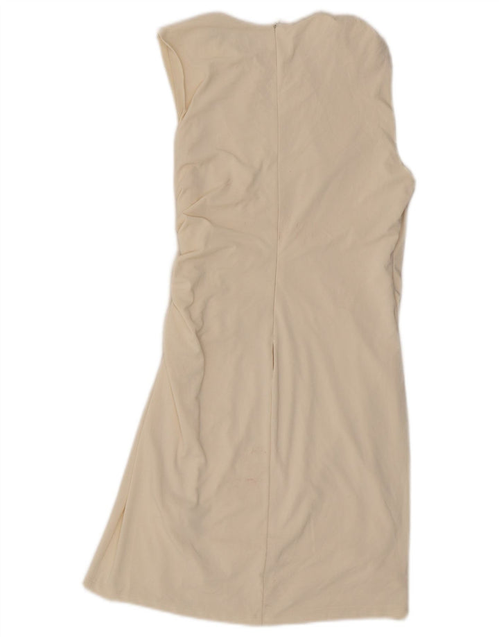 Zara Vestido tubo sin mangas para mujer UK 40 Medio Off White Poliéster