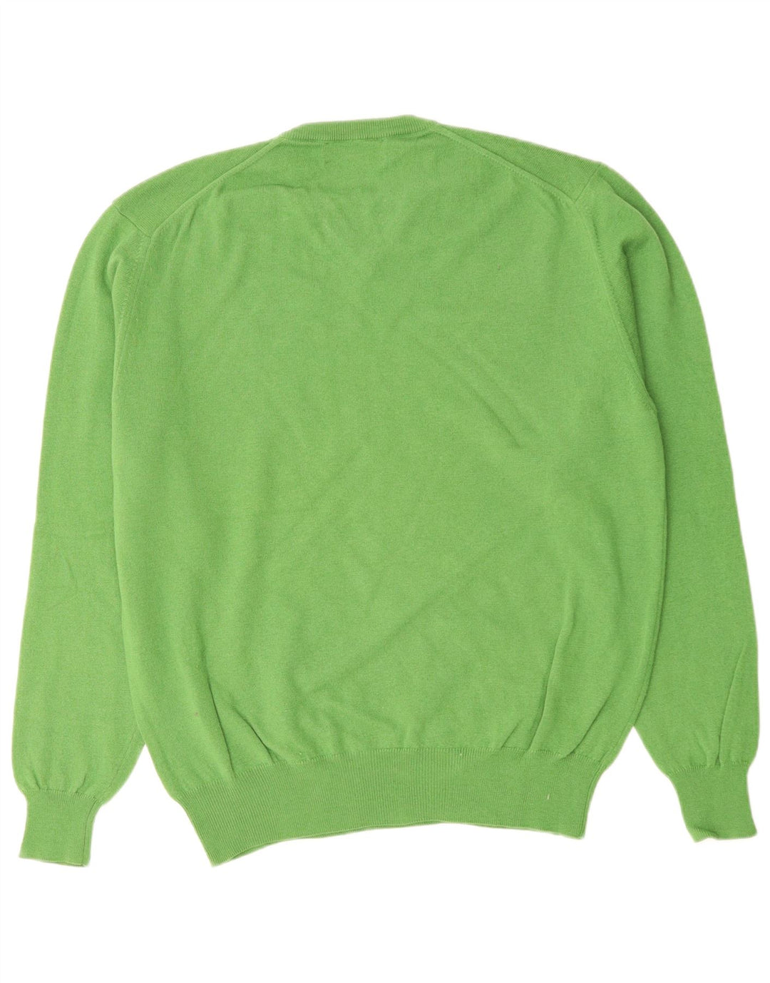 FRED PERRY Jersey con cuello en V para hombre de lana verde medio