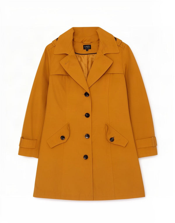 Marks & Spencer Gabardina para mujer UK 42 Poliéster beige medio