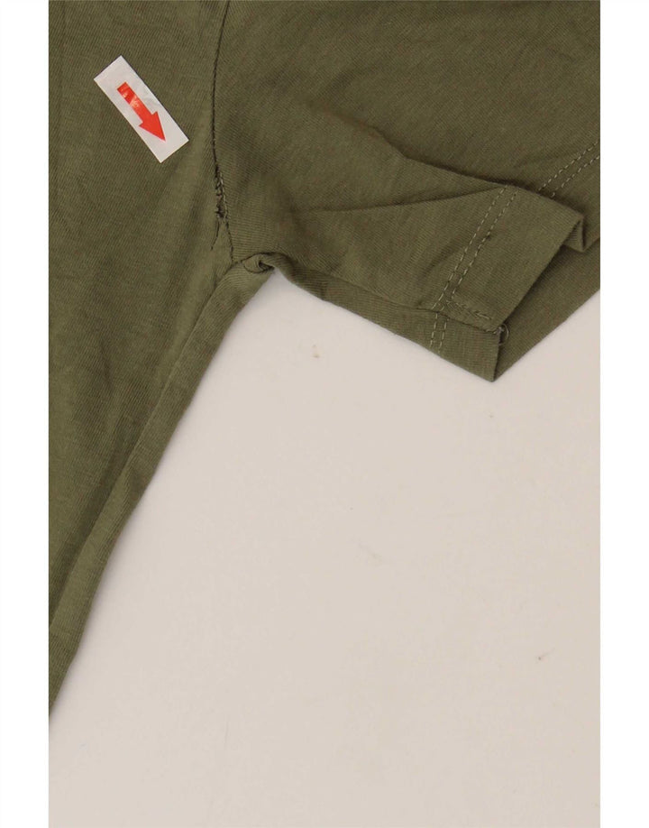Zara Hombre Camiseta Top Medium Caqui