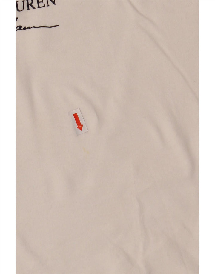 POLO RALPH LAUREN Camiseta gráfica ajustada para hombre Top Algodón blanco mediano