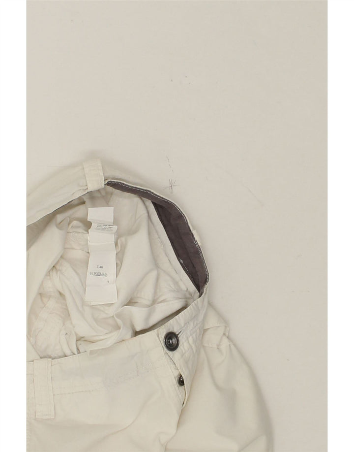 JULES Womens Bermuda Cargo Shorts W38 XL White Cotton Vintage Jules and Second-Hand Jules from Messina Hembry 