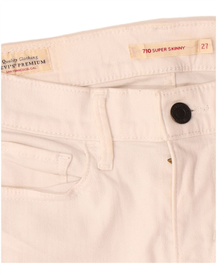 Vaqueros Levi's 710 Super Skinny para mujer W27 L29 Blanco