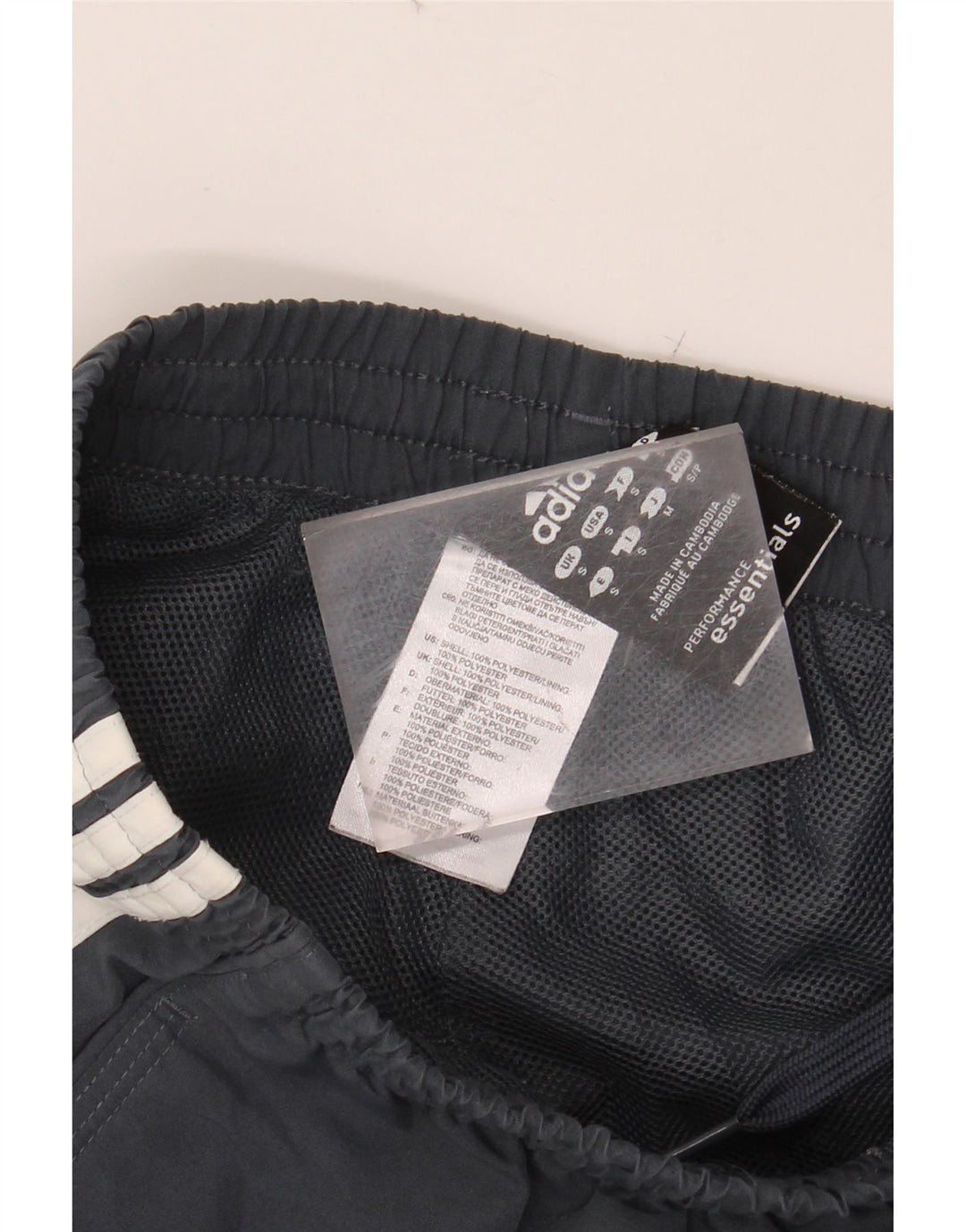 ADIDAS Mujer Climalite Sport Shorts UK 10 Pequeño Azul Marino Poliéster