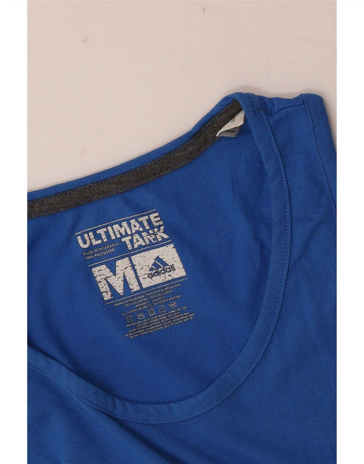 Adidas Hombre Chaleco Top Medio Azul Poliéster