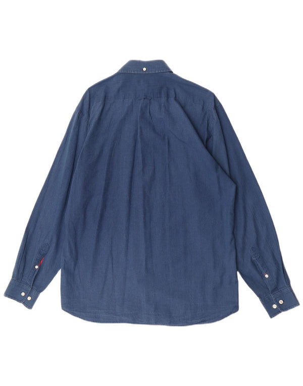 GANT Camisa Regular Fit De Algodón Azul Grande Para Hombre