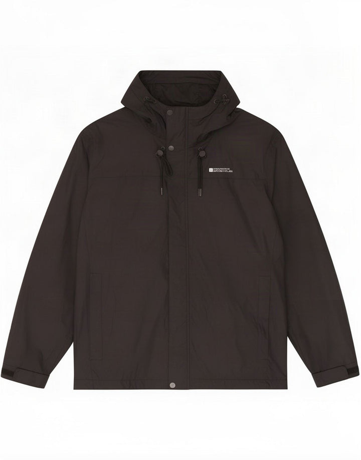 Chaqueta impermeable con capucha para hombre de Mountain Warehouse ES 42 XL Poliéster negro