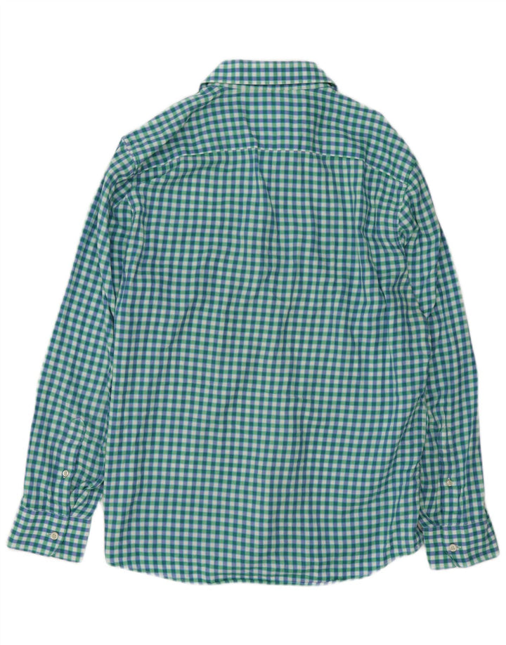 JACK WILLS Camisa para hombre de algodón a cuadros verde grande