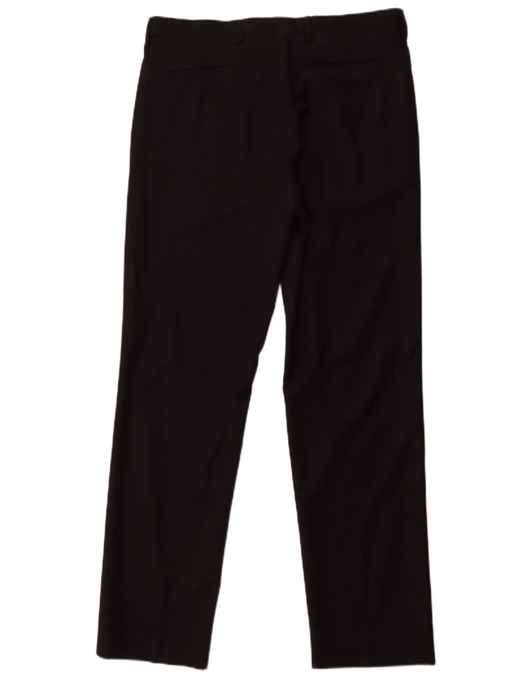 ZARA Pantalón de traje recto para hombre EU 44 Large W34 L31 Lana negra