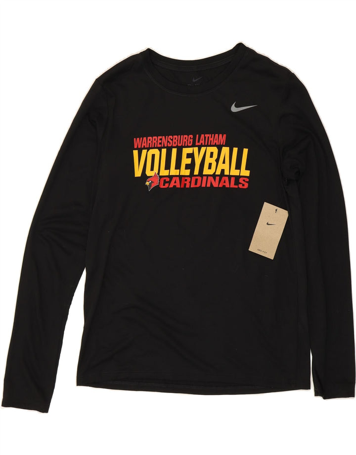 NIKE Mens Cardinals Graphic Top Long Sleeve Small Black Polyester Vintage Nike and Second-Hand Nike from Messina Hembry 