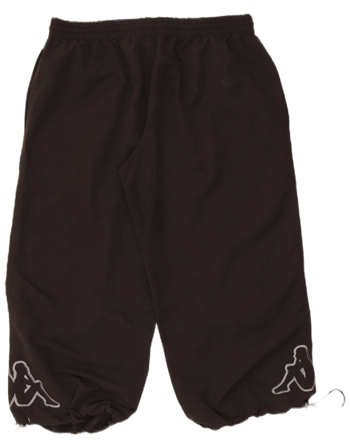 KAPPA Pantalones de chándal capri gráficos para hombre Poliéster negro mediano
