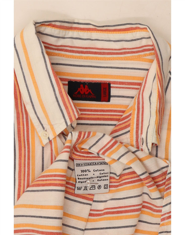 Camisa Kappa Hombre Large Algodón A Rayas Multicolor