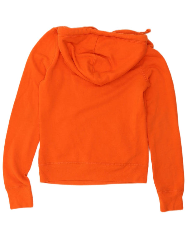 Hollister Sudadera con capucha gráfica para mujer Reino Unido 6 XS Algodón naranja
