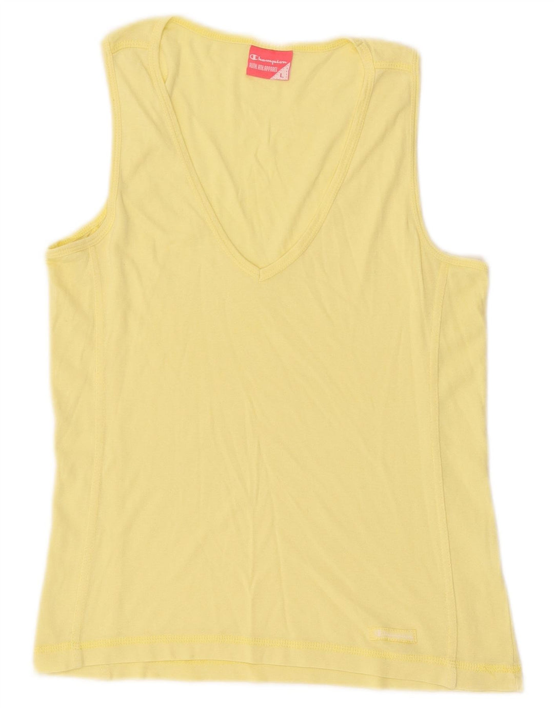 Champion Camiseta Sin Mangas Para Mujer UK 14 Large Amarillo