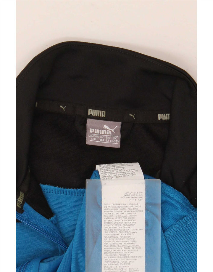 Puma Chaqueta de chándal para niños 11-12 años Grande Azul Colorblock Poliéster
