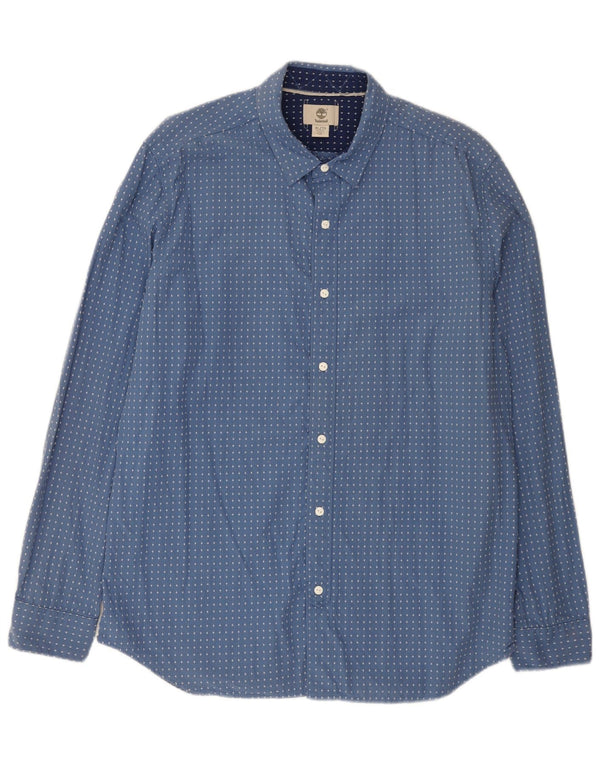 Timberland Camisa Slim Fit con estampado abstracto para hombre XL Algodón azul