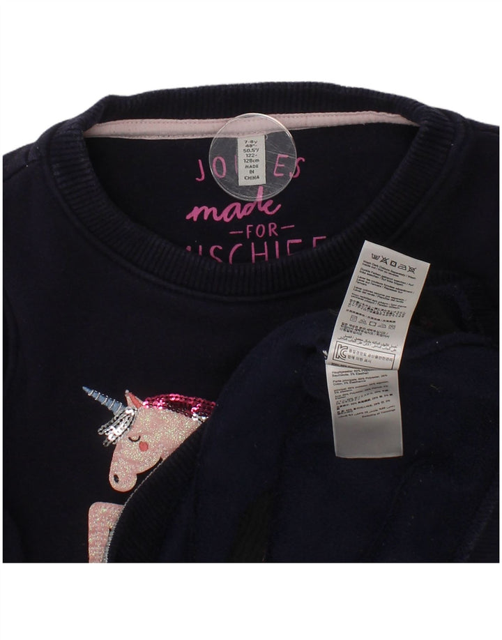 Joules Sudadera Niña Unicornio Jersey Jersey 7-8 Años Azul Marino Poliéster