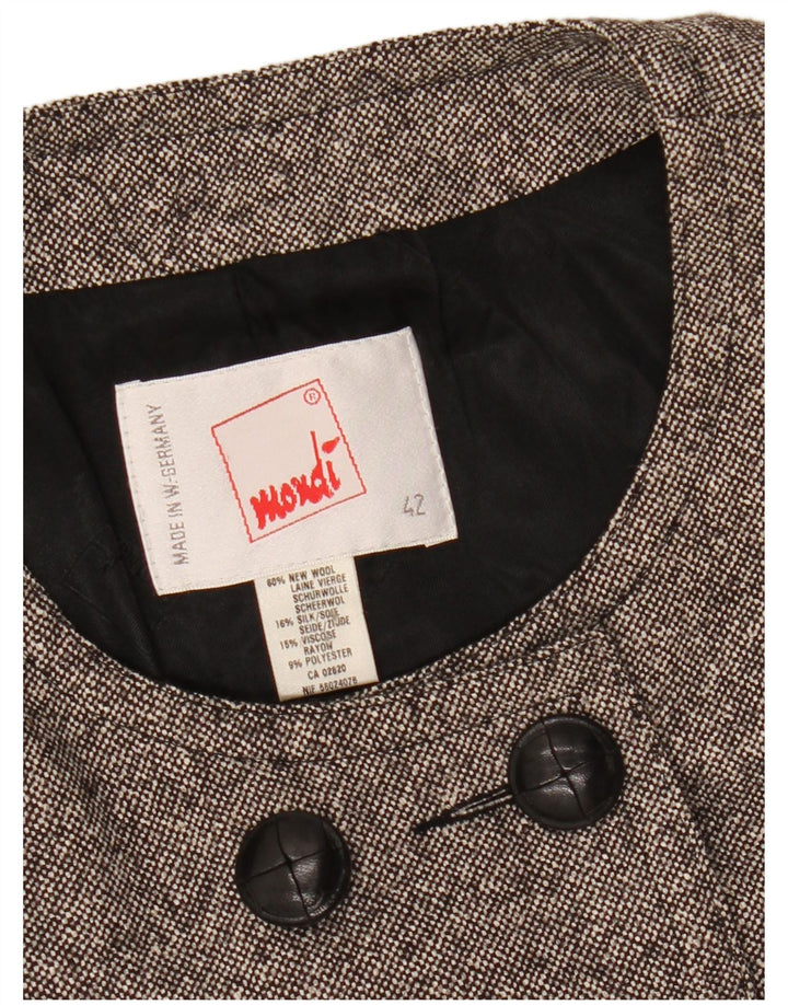 MONDI Chaqueta Bolero de Doble Botonadura para Mujer EU 42 Grande Lana Gris