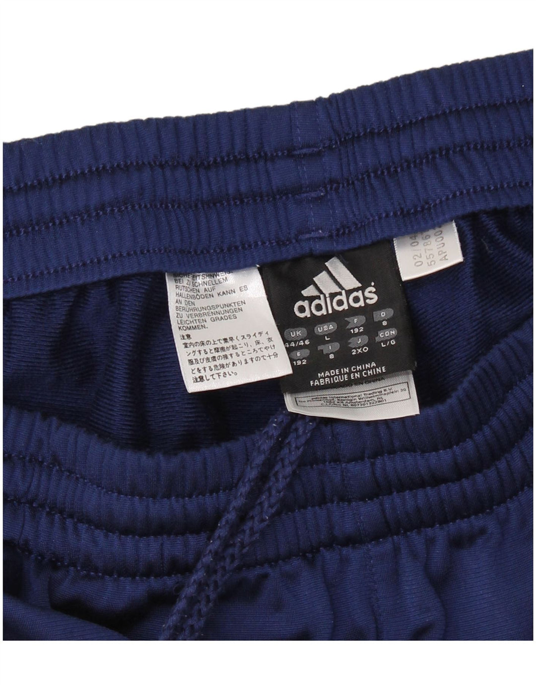 Adidas Pantalones de chándal para hombre UK 44/46 Large Azul marino Colorblock Algodón