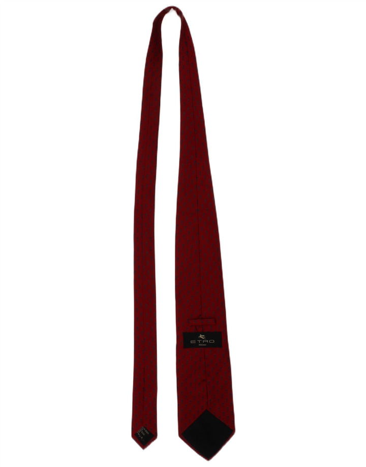 Corbata Etro para hombre Talla única Diseñador de seda floral rojo