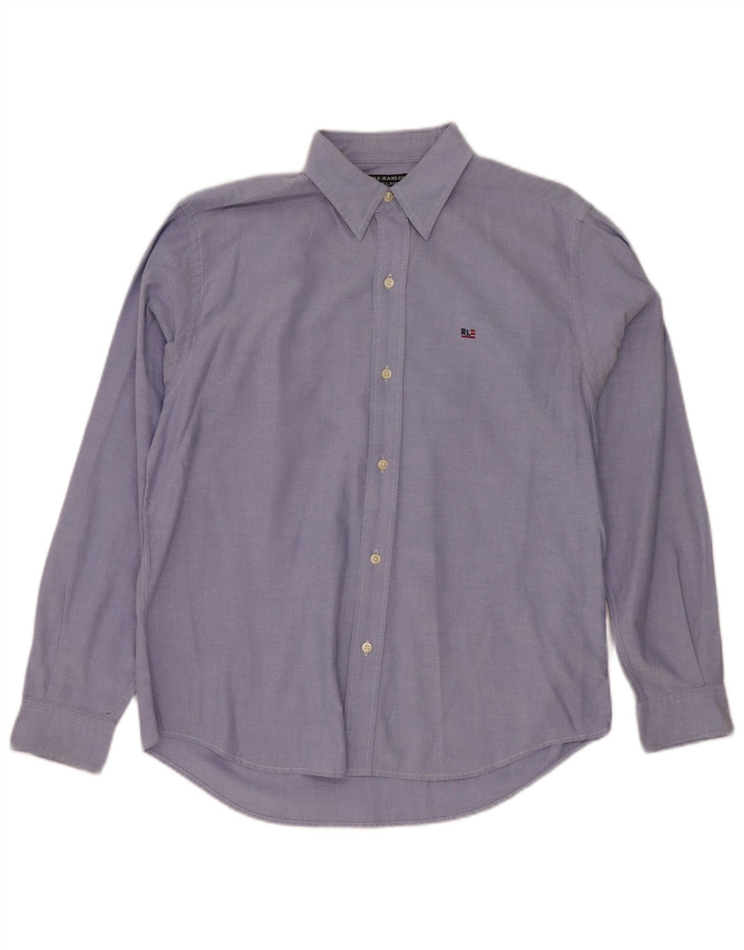 Camisa Ralph Lauren Hombre Azul Medio Algodón Clásico