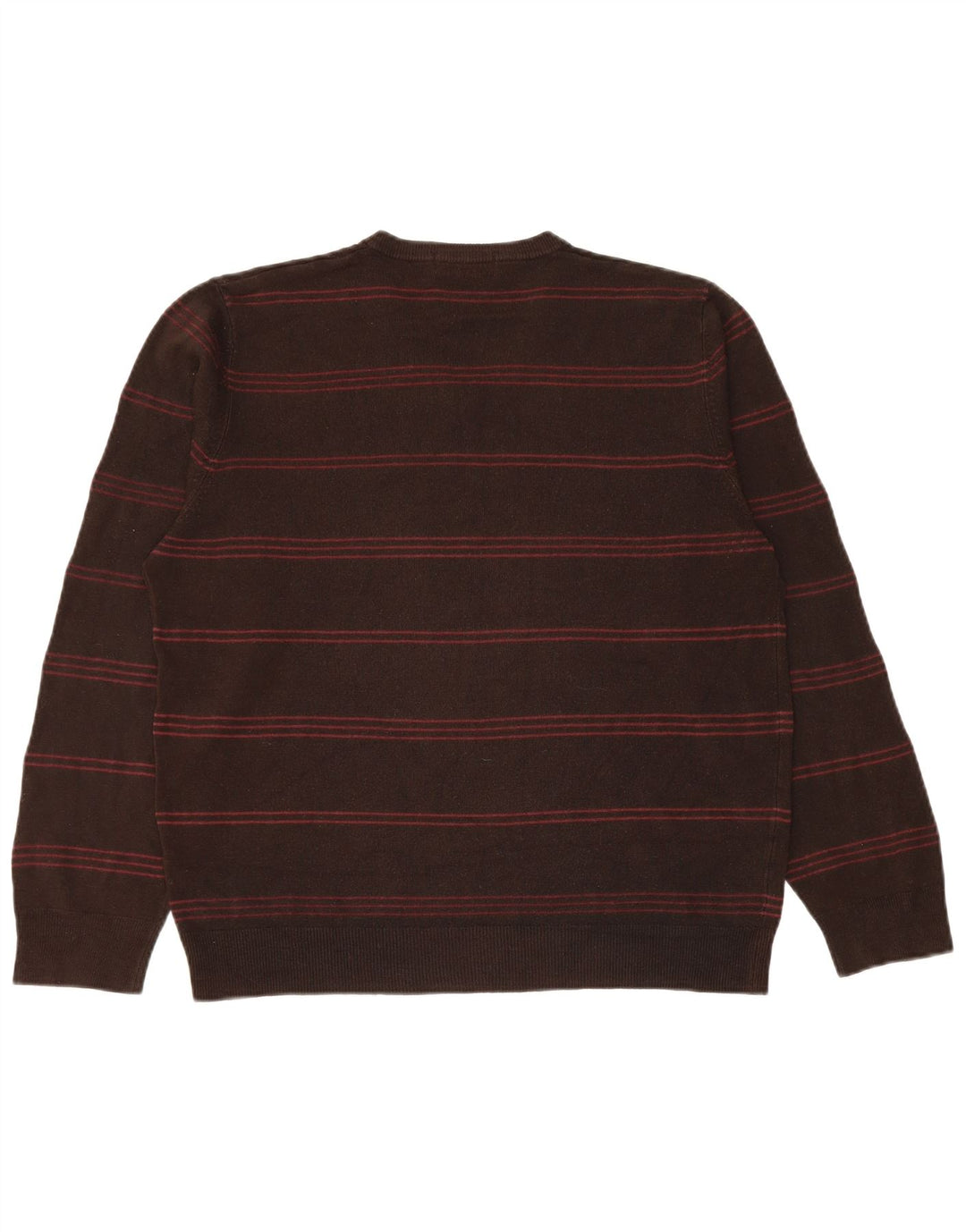 Marks & Spencer Suéter con cuello en V para hombre Acrílico a rayas marrón grande