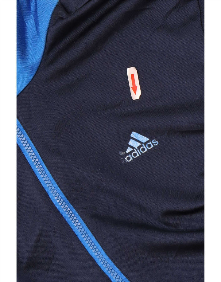 Adidas Hombre Chándal Top Chaqueta UK 38/40 Medio Azul Marino Poliéster