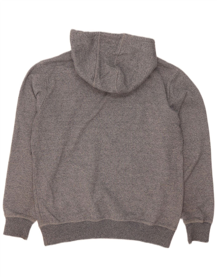 Ellesse Hombre Sudadera Con Capucha Gráfica De Algodón Moteado Gris Medio