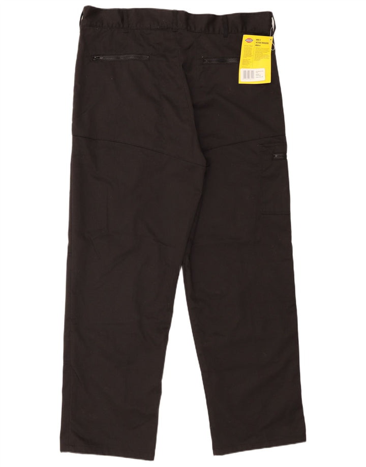 Dickies Pantalones cargo rectos para hombre W40 L30 Poliéster negro