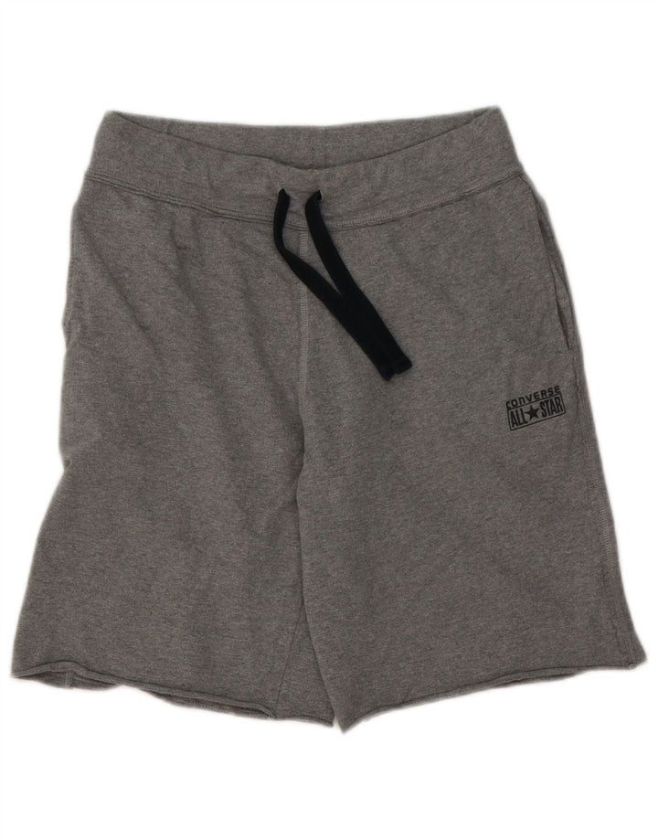 Converse - Pantalones cortos deportivos para hombre (algodón gris pequeño)