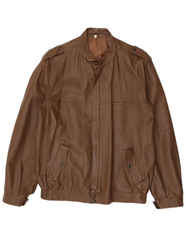 Indios Chaqueta Militar De Cuero Para Hombre IT 52 XL Cuero Marrón