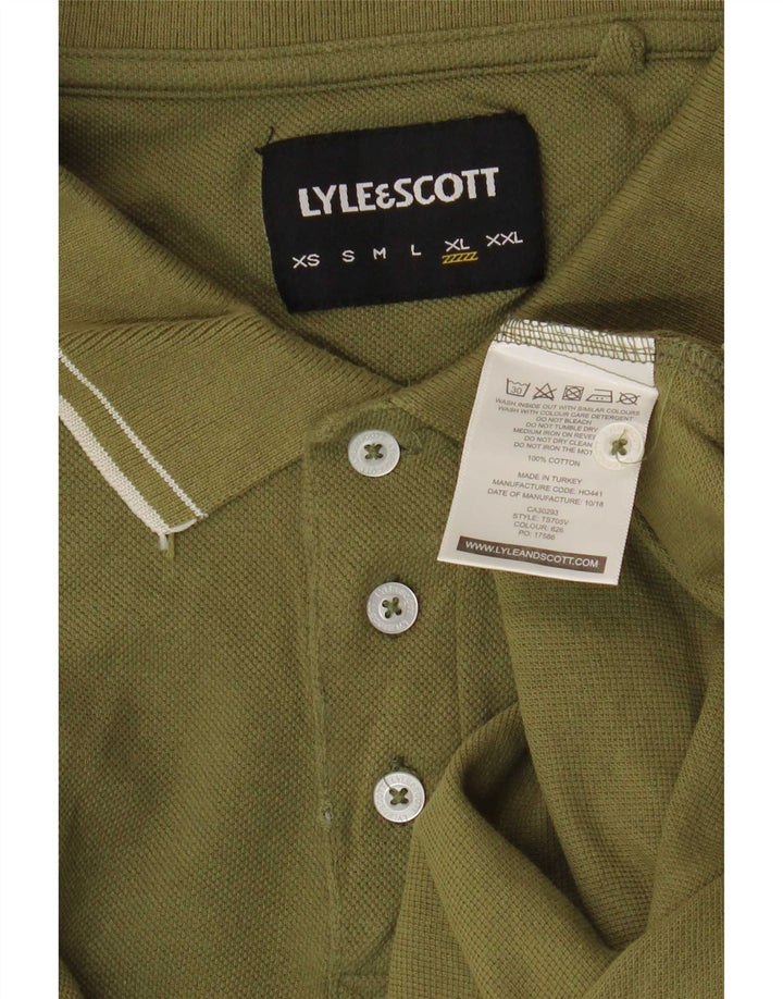 Lyle & Scott Polo Hombre XL Caqui Algodón