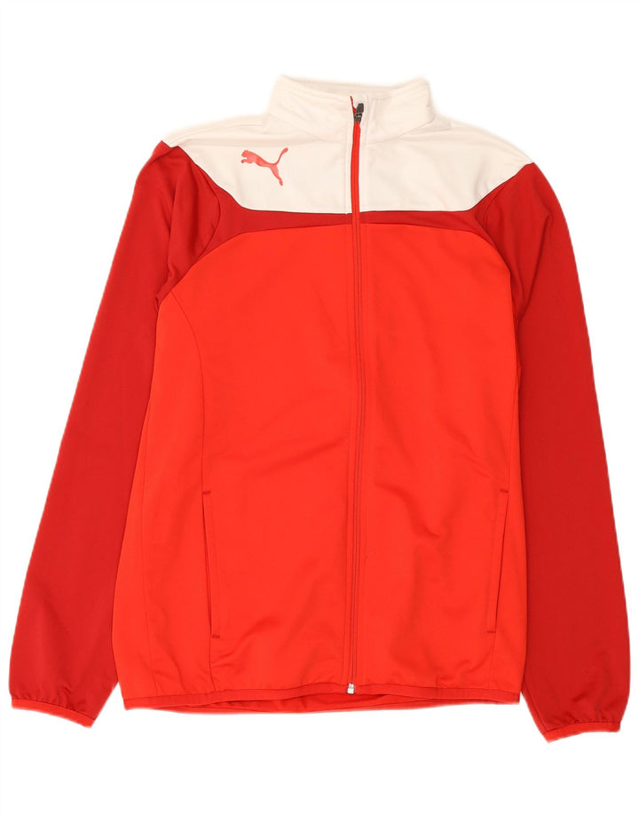 Puma - Chaqueta de chándal con gráfico para niños, 15-16 años, color rojo