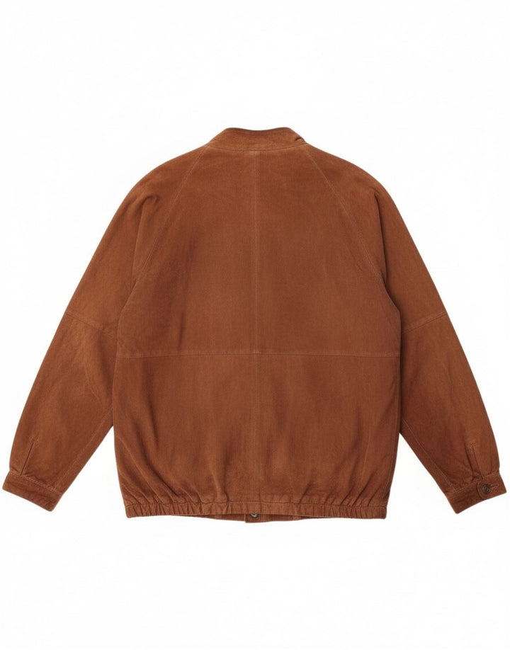 Chaqueta de ante vintage para hombre IT 54 2XL Marrón