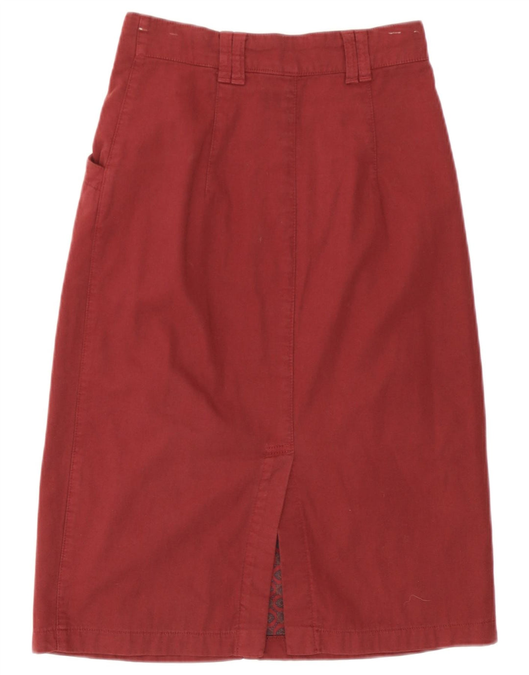 Falda midi vintage para mujer IT 40 Algodón medio burdeos