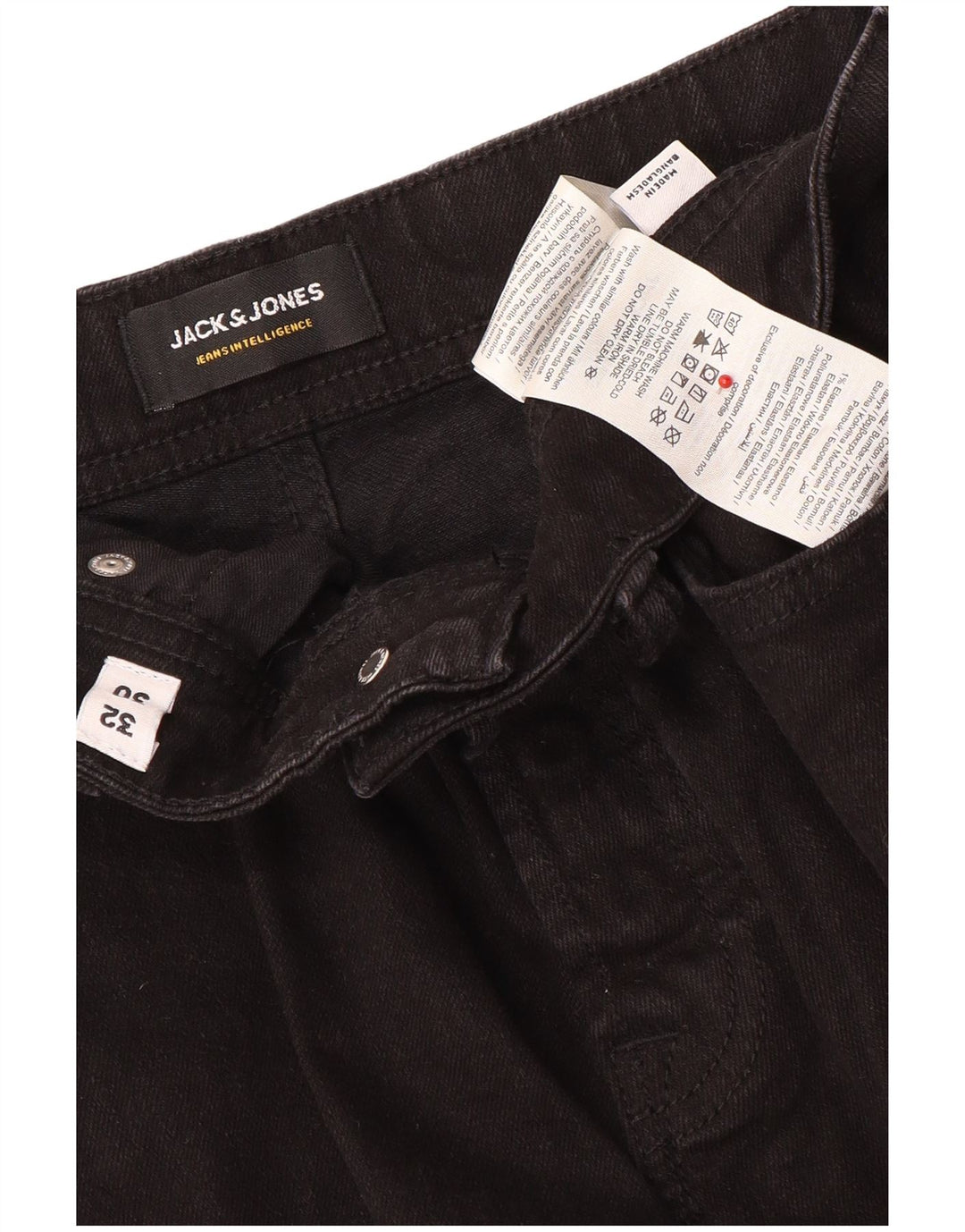 Jack & Jones Vaqueros Slim para Hombre W32 L30 Algodón Negro