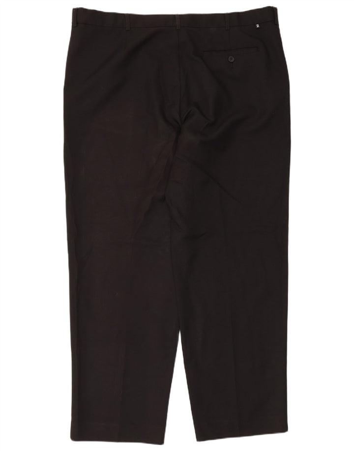 Farah Mens Tapered Chino Pantalones W42 L31 Poliéster Negro