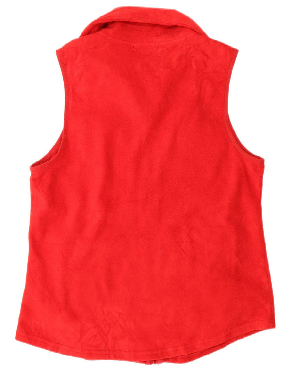 Chaps Chaleco polar para mujer UK 40 Grande Poliéster rojo