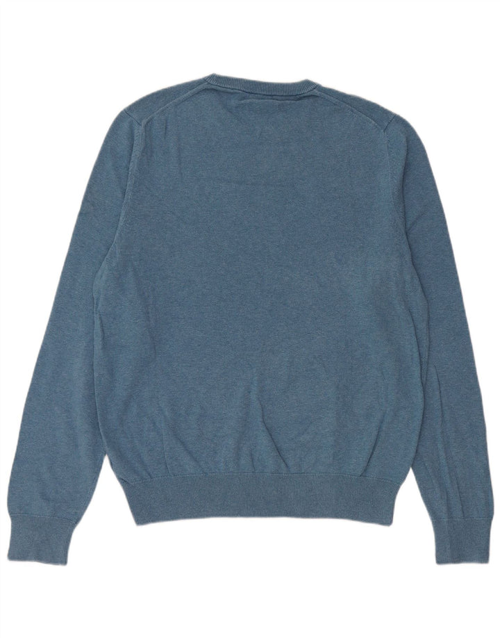 Marks & Spencer Jersey de cuello redondo para hombre de algodón azul medio
