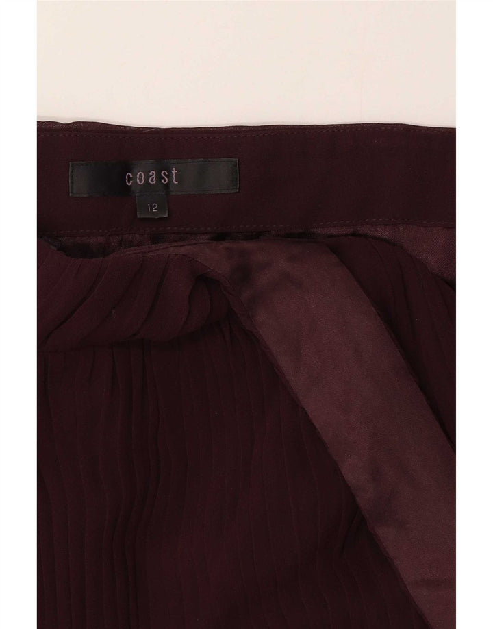 Coast Maxi Vestido Halter para Mujer UK 42 Poliéster Burdeos Medio