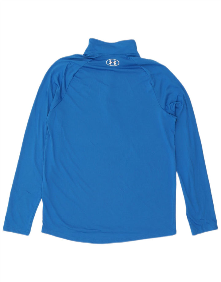 Under Armour Chándal con cremallera y cuello para hombre, color azul medio