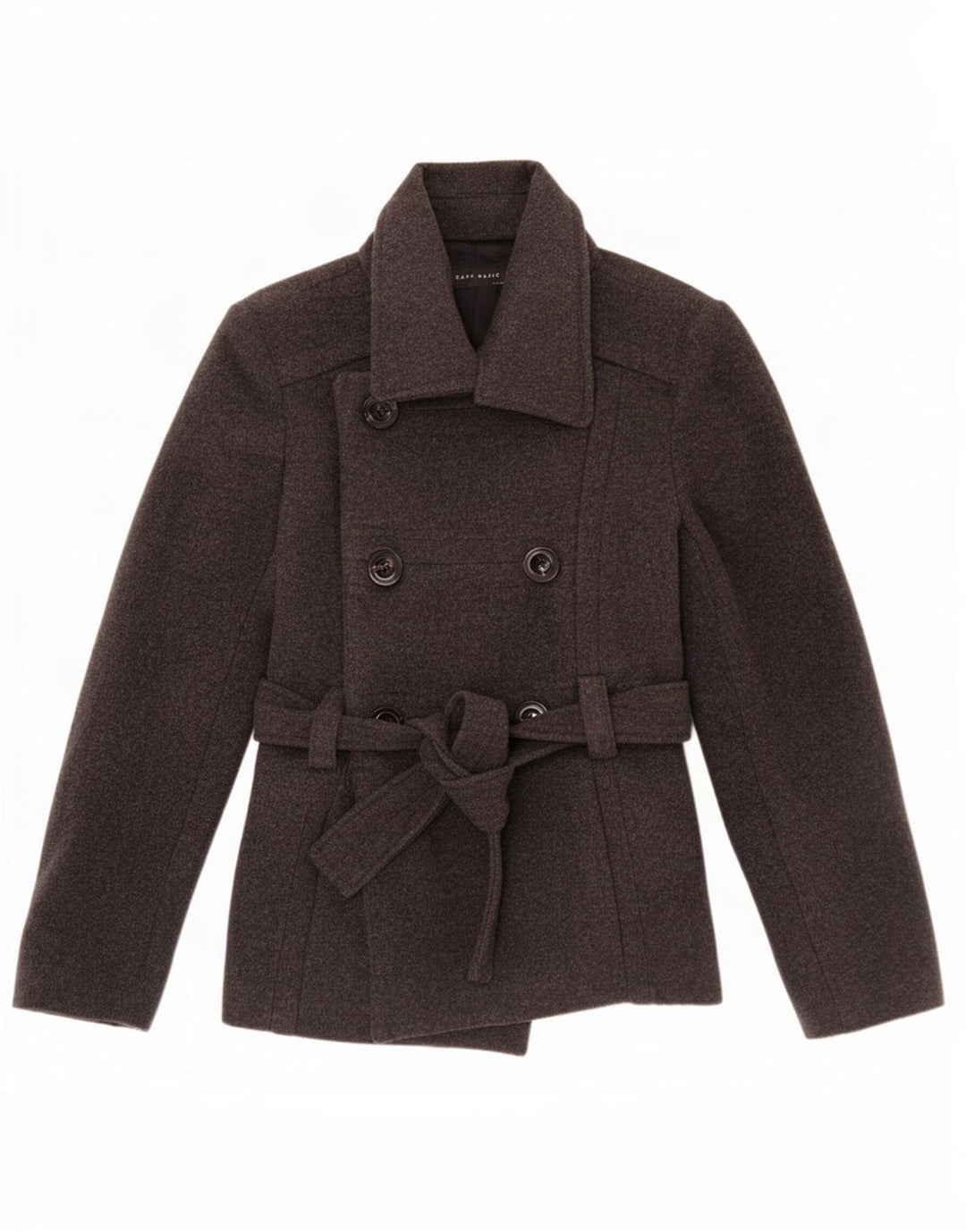 Zara Mujer Chaquetón UK 42 Lana Gris Medio