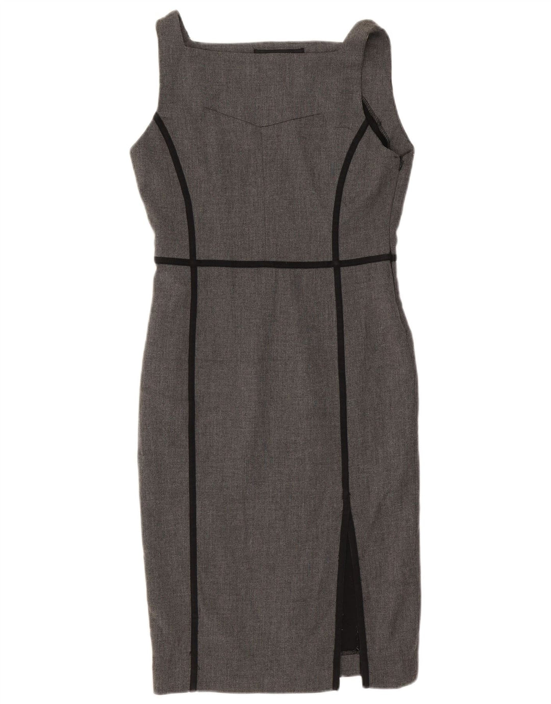 Zara Vestido tubo sin mangas para mujer UK 42 Poliéster gris medio