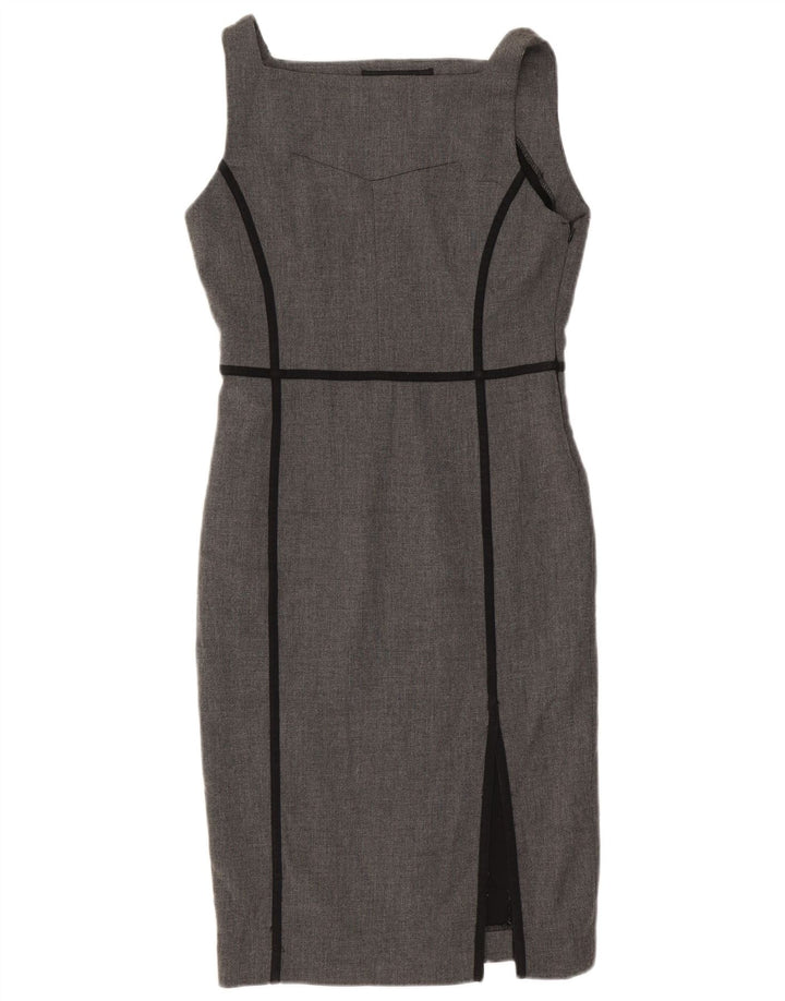 Zara Vestido tubo sin mangas para mujer UK 42 Poliéster gris medio