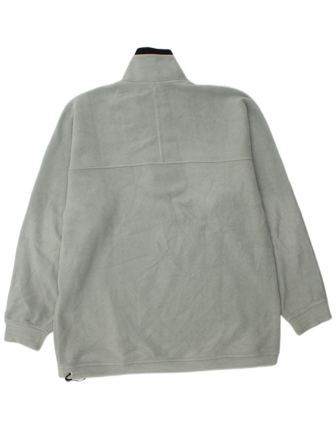 Asics Hombre Zip Neck Fleece Jumper Large Verde Colorblock