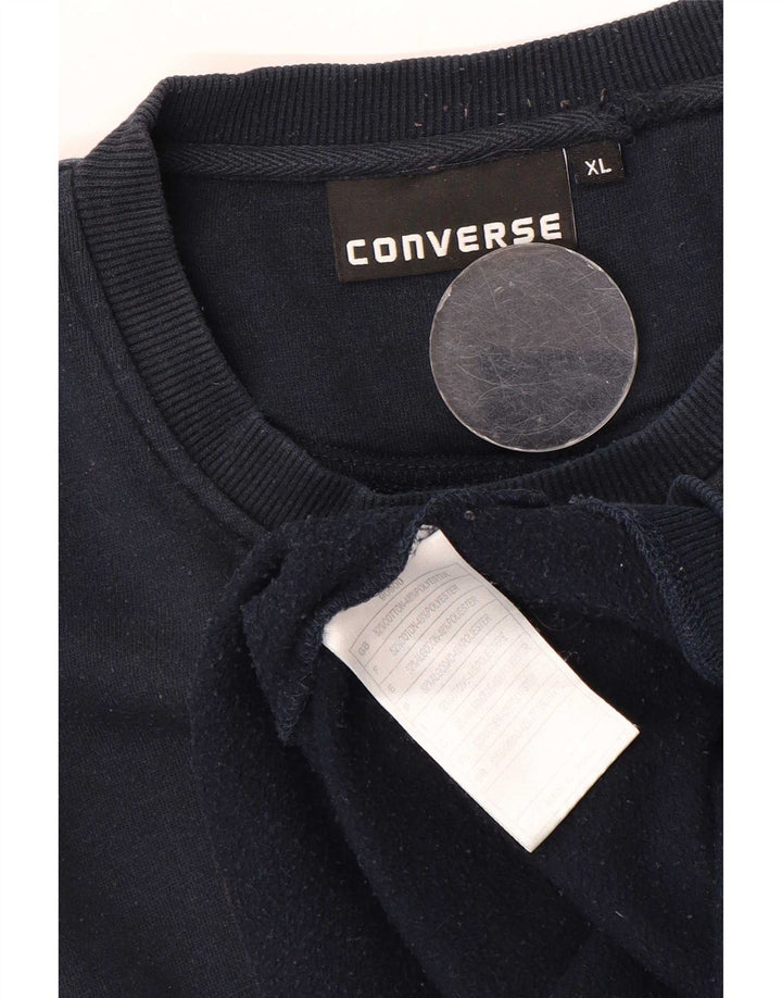 Converse Hombre Chuck Taylor Sudadera Jumper XL Azul Marino Algodón