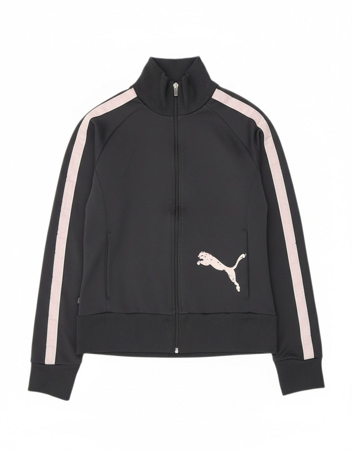 Puma Chaqueta de chándal gráfica para mujer UK 40 Gris medio Colorblock